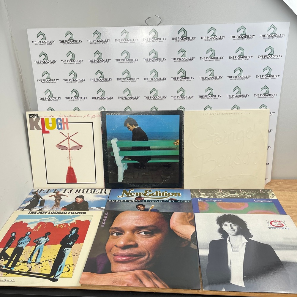 10 Vintage Vinyl LP Record Lot George Benson Kenny G New Edition Al Jarreau Jazz